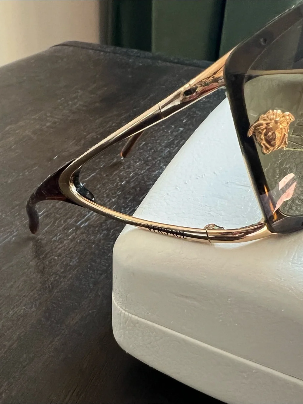 Versace Mod 2048 Vintage Oversized Designer Shield Sunglasses Made In Italy